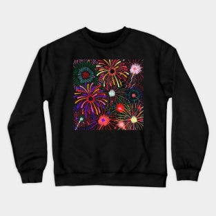 Wonderful and Colorful Fireworks Crewneck Sweatshirt